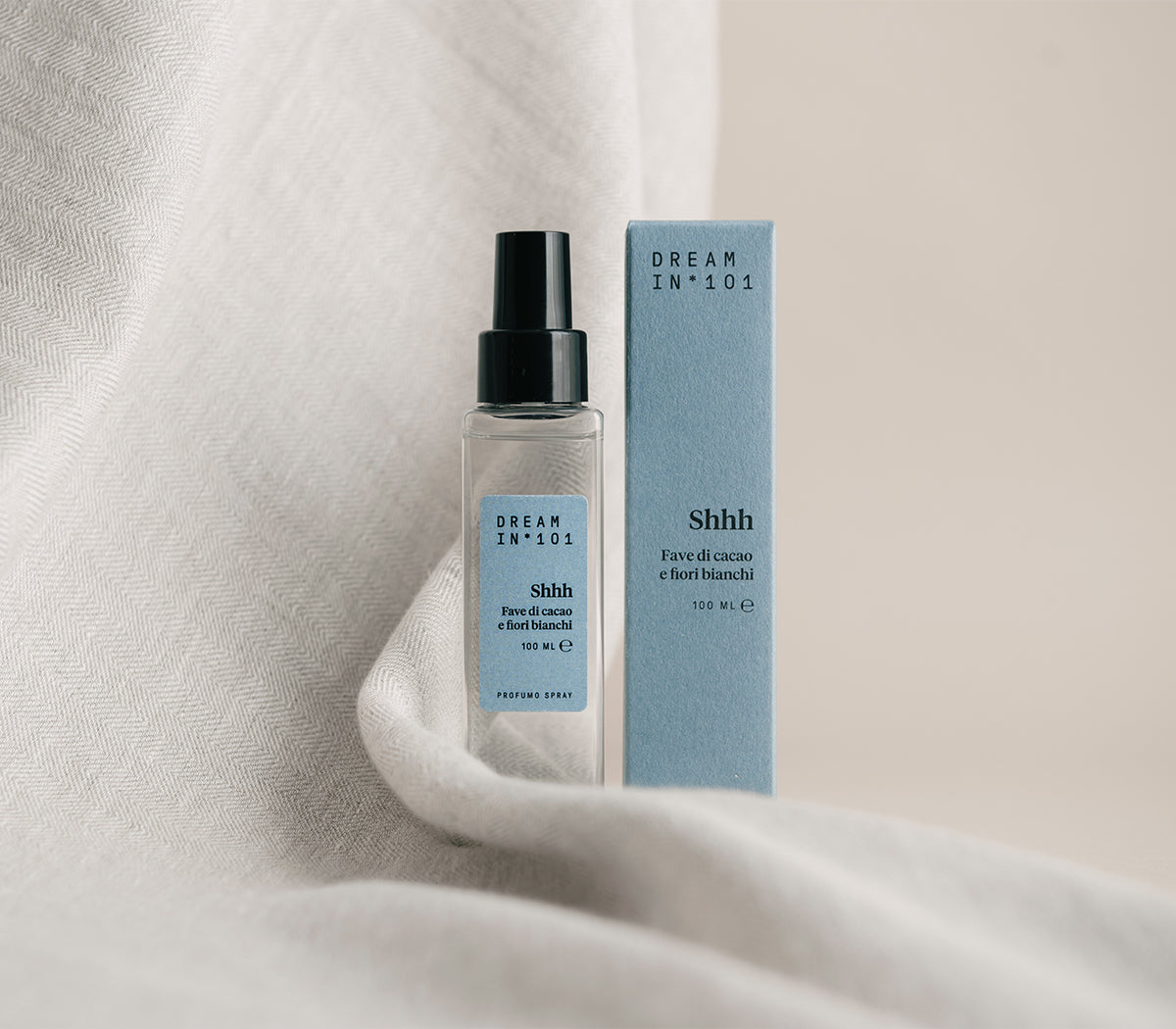 Profumo per Tessuti Shhh Fave di Cacao e Fiori Bianchi - 100ml